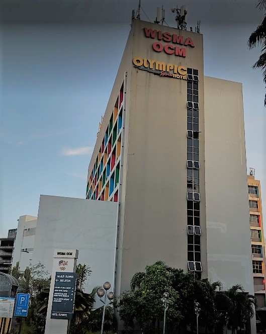Exterior of Wisma OCM, home of Hotel Olympic Malaysia